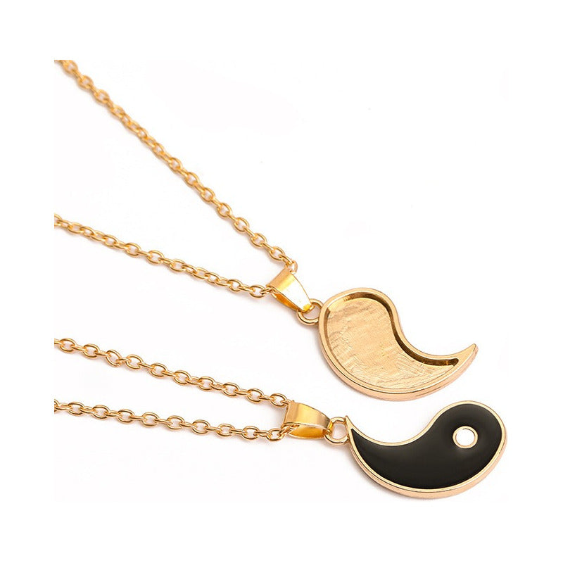Collar Colgante Diseño Yin Yang Para Compartir