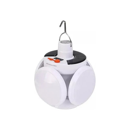 Luz Lampara Solar Led Recargable Para Camping U Hogar 5aspas Blanco
