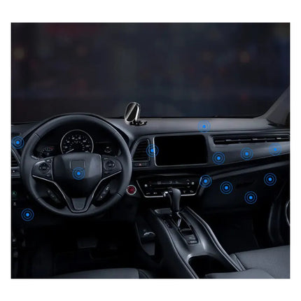 Soporte Para Auto Celular Magnético Adhesivo Plegable Negro Y Plateado