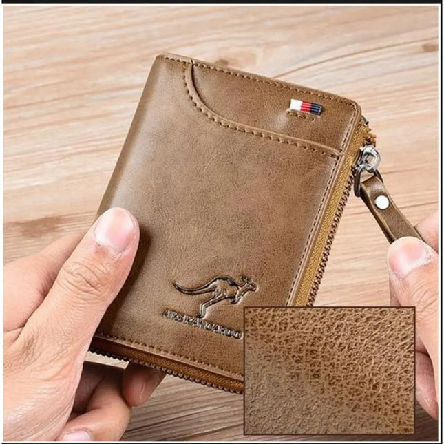 Billetera Cartera De Cuero Para Hombre Antirrobo Rfid