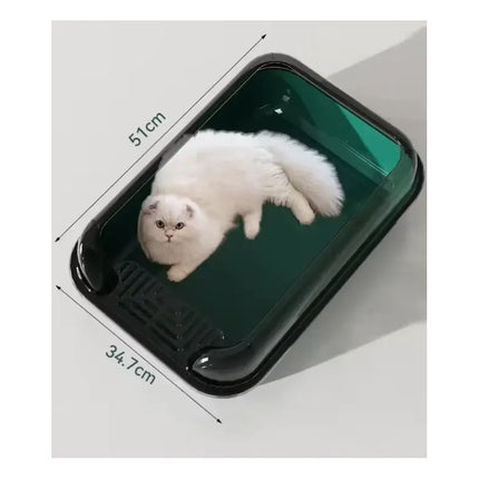 Arenero Baño Bandeja Sanitaria Semicerrado Grande Para Gatos