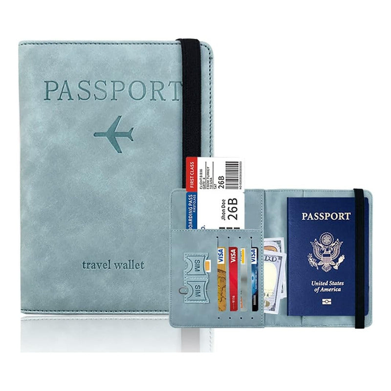 Funda Porta Pasaporte Organizador De Viaje Unisex