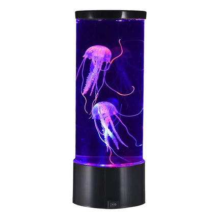 Lampara Acuario De Medusas Jellyfish Luz Led Multicolor Rgb
