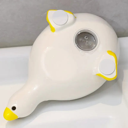 Jabonera De Ceramica Con Diseño De Pato Con Drenaje Blanco