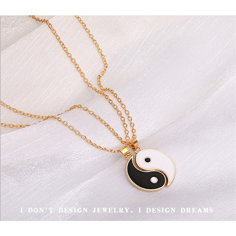 Collar Colgante Diseño Yin Yang Para Compartir