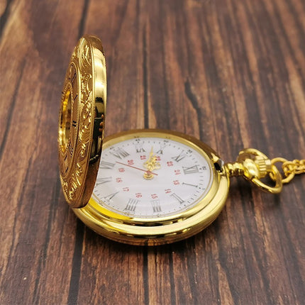 Mini Reloj De Bolsillo Retro Vintage Dorado Ideal Regalo Dorado