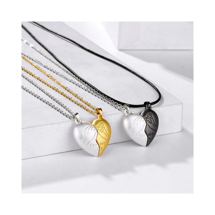 Collar Colgante De Corazón Para Compartir Con Pareja O Amigo
