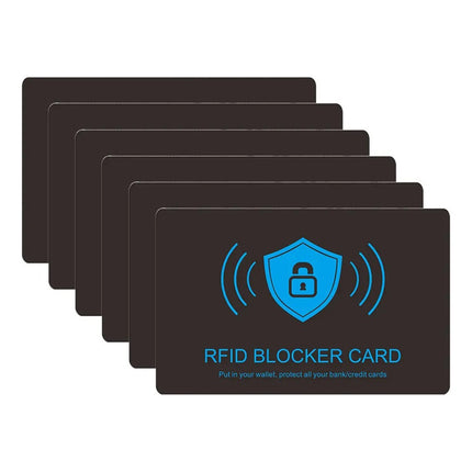 Tarjeta Protector Bloqueador Anti Robo Credito Debito Rfid Negro