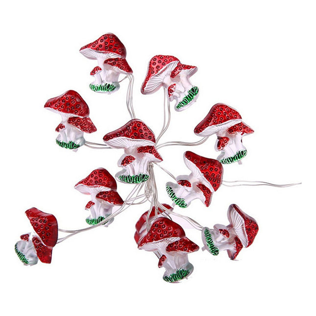 Guirnalda De Luces Led Navideñas De Hongos 3 Metros 30 Leds