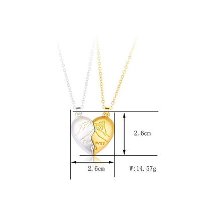 Collar Colgante De Corazón Para Compartir Con Pareja O Amigo