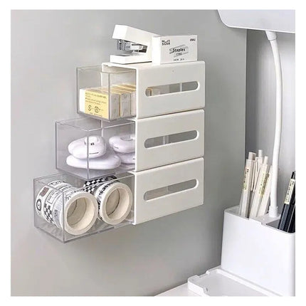 Mini Cajas Organizadoras Multiuso Adhesivas Baño Pack X4