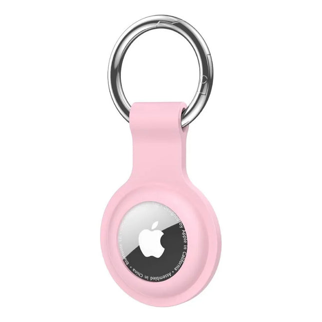 Llavero Funda Protectora De Silicona Porta Airtag Rosa