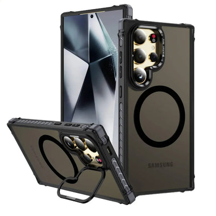 Funda Magnética Y Soporte Para Samsung Galaxy S25 Plus Ultra Negro S25