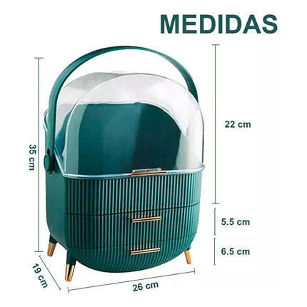 Organizador De Maquillaje Grande Porta Cosmeticos Con Asa