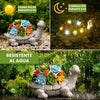 Tortuga Decoración Exterior Jardín Con Luces Led Carga Solar