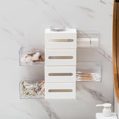 Mini Cajas Organizadoras Multiuso Adhesivas Baño Pack X4