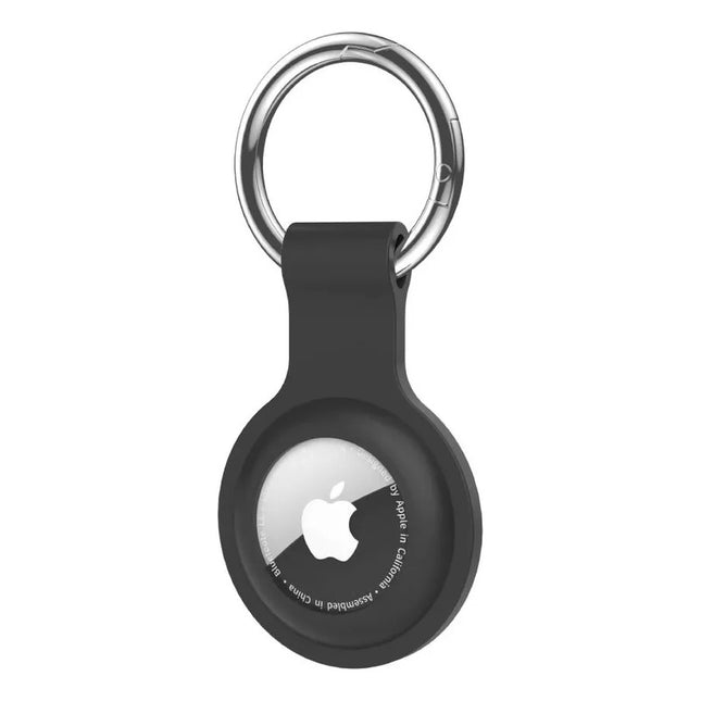 Llavero Funda Protectora De Silicona Porta Airtag Negro