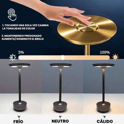 Lámpara Luminaria Portatil De Mesa Inalámbrica Recargable