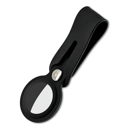 Llavero Protector Bucle De Silicona Para Apple Airtag Negro Lisa
