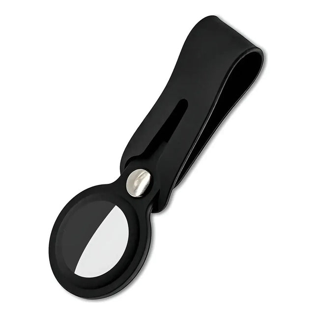 Llavero Protector Bucle De Silicona Para Apple Airtag Negro Lisa