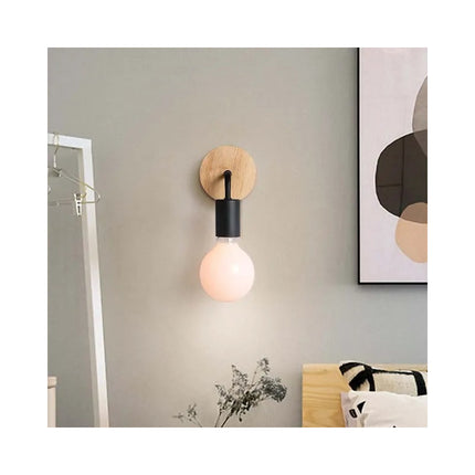 Pack X 2 Aplique De Pared Nordico Vintage Metal Madera