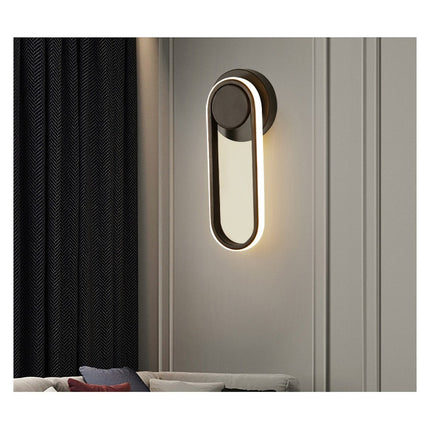 Aplique Led Interior Dormitorio Calida Giratoria 330° Negro