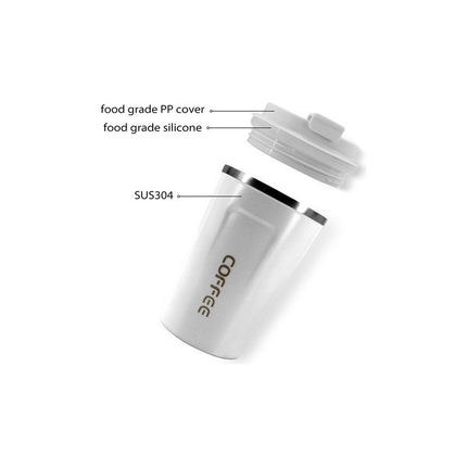 Vaso Térmico Y Portátil A Prueba De Fugas Para Automóvil Color Negro