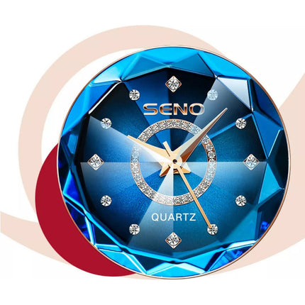 Reloj Pulsera Acero Seno Ocean Star De Cuarzo Lujo Dama Rosa Oro Azul