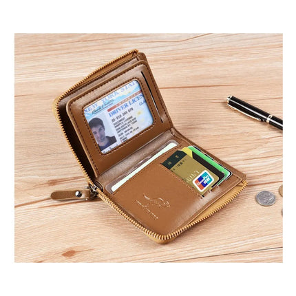 Billetera Cartera De Cuero Para Hombre Antirrobo Rfid