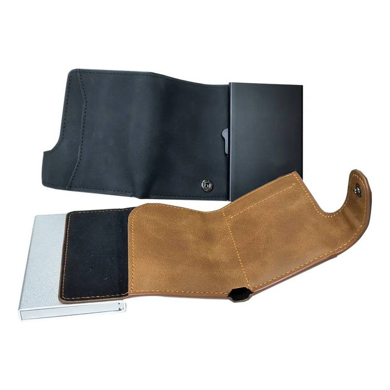 Billetera Con Tarjetero Rfid Antirrobo Billetes Horizontal
