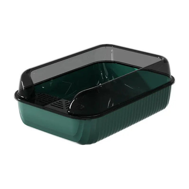 Arenero Baño Bandeja Sanitaria Semicerrado Grande Para Gatos