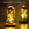Lampara De Rosa Romantica En Capsula Con Guirnalda Led
