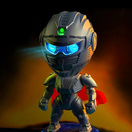 Mecha Warrior Proyector Galaxia Estrellas Lampara Multicolor Gris