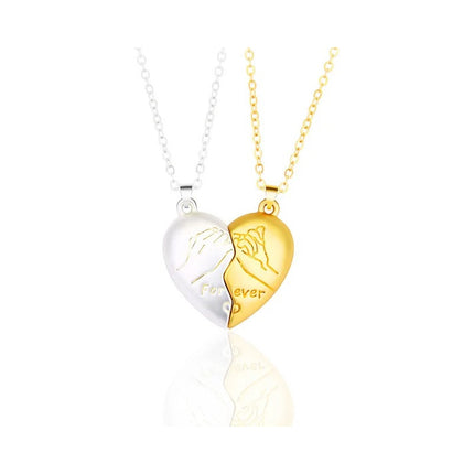 Collar Colgante De Corazón Para Compartir Con Pareja O Amigo