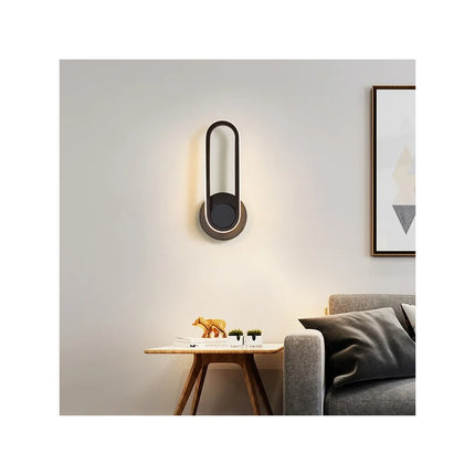 Aplique Led Interior Dormitorio Calida Giratoria 330° Negro