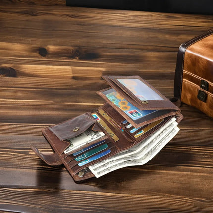 Billetera Rfid Antirrobo Para Hombre Multiple Ranuras