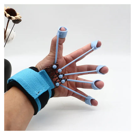 Entrenador De Dedos Premium Ejercitador Hand Grip Para Manos Celeste