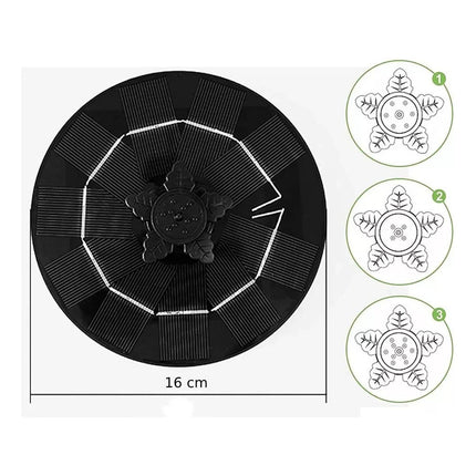 Fuente Flotante Recargable Con Panel Solar Jardin Exterior