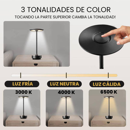 Lámpara Luminaria Portatil De Mesa Inalámbrica Recargable