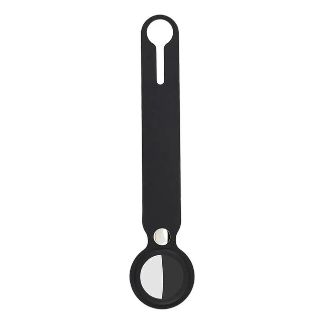 Llavero Protector Bucle De Silicona Para Apple Airtag Negro Lisa