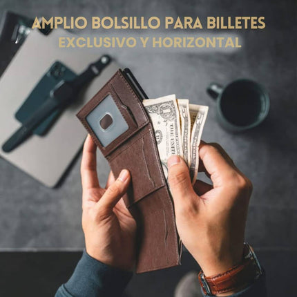 Billetera Con Tarjetero Rfid Antirrobo Premium Con Monedero