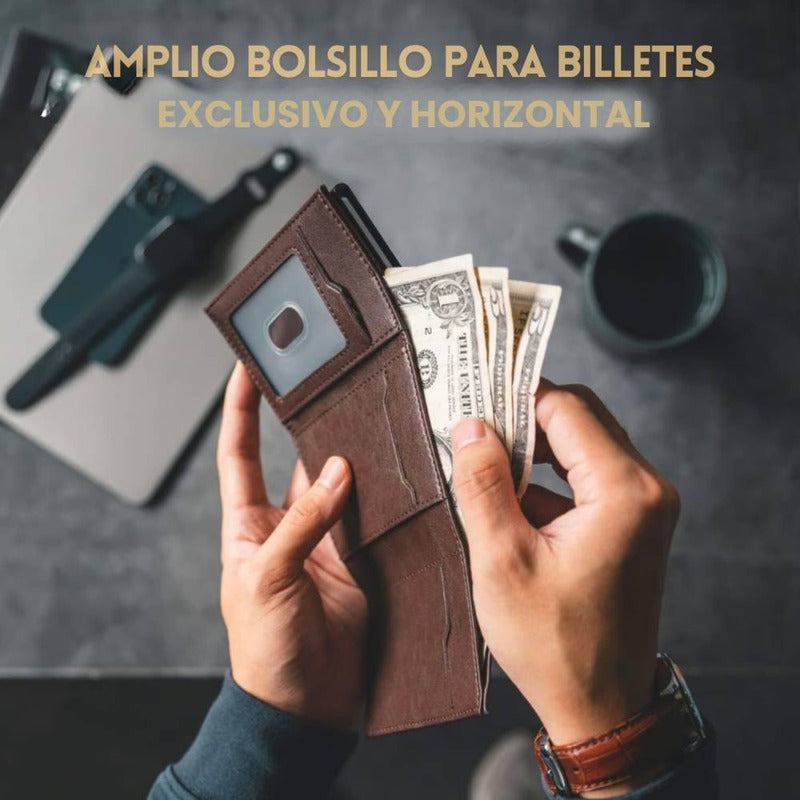 Billetera Con Tarjetero Rfid Antirrobo Premium Con Monedero