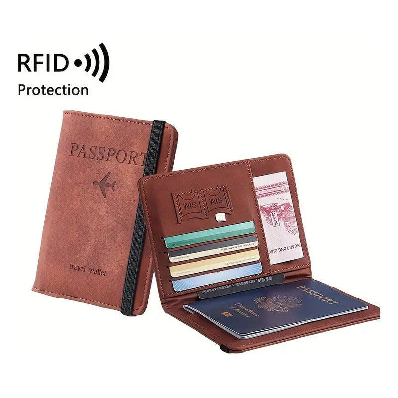 Funda Porta Pasaporte Organizador De Viaje Unisex