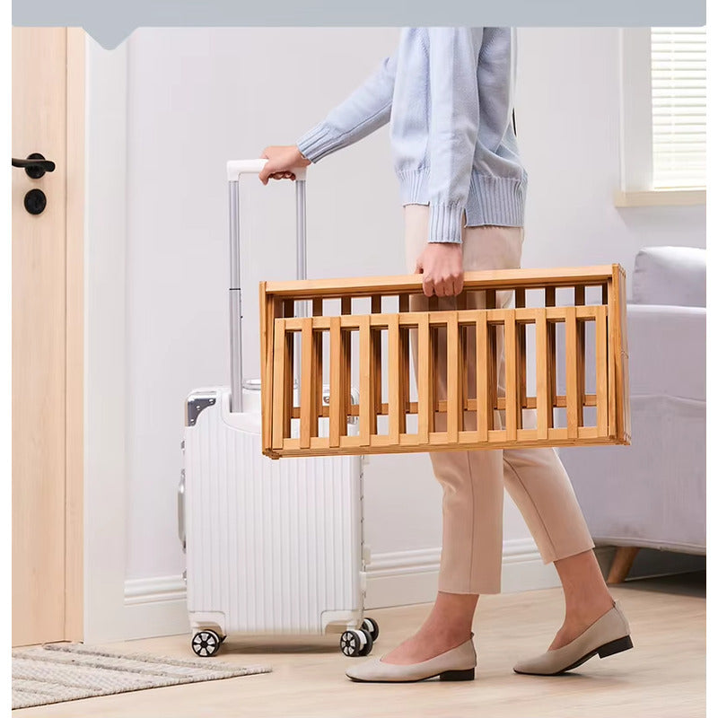 Zapatera Organizador De Zapatos Plegable De Bambú 6 Niveles