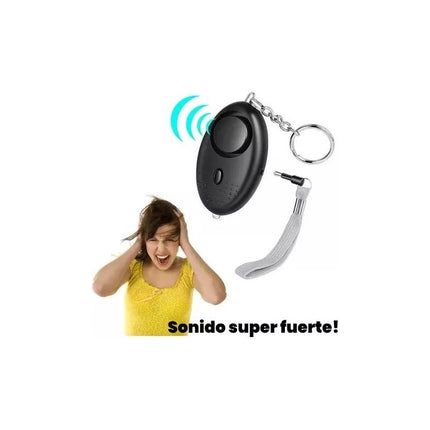 Llavero Mini Alarma Personal Para Seguridad Niños Y Adultos Negro