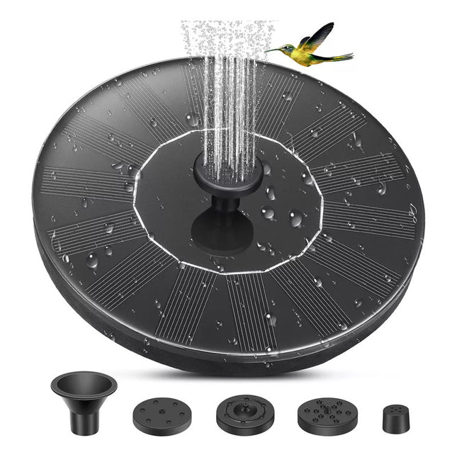 Fuente Flotante Recargable Con Panel Solar Jardin Exterior