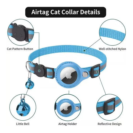 Collar Porta Airtag Para Gatos Con Cascabel Air Tag Case