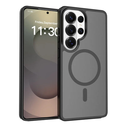 Funda Magnética Y Soporte Para Samsung Galaxy S25 Plus Ultra Negro S25 Plus