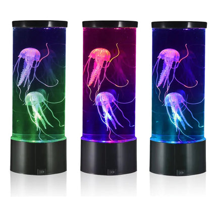 Lampara Acuario De Medusas Jellyfish Luz Led Multicolor Rgb