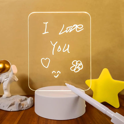 Pizarra Cartel Luminoso Led Rectangular Escribir Dibujar Blanco